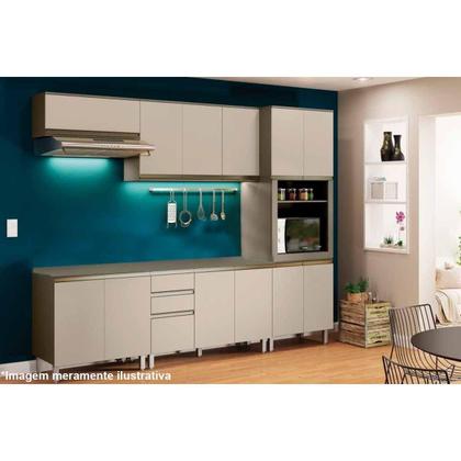 Imagem de Armário Aéreo Cozinha Modulado Connect c/ 3 Portas 120cm Off White - Henn