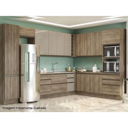 Imagem de Armário Aéreo Cozinha Modulado Maxxi G769 1 Porta Basculante Nogal - Kappesberg