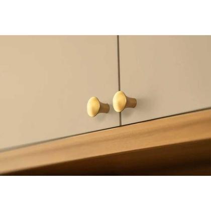 Imagem de Armário Aéreo Cozinha Modulado Selene c/ 2 Portas e 1 Nicho 80cm Jequitiba/Off White Fosco - Linea Brasil