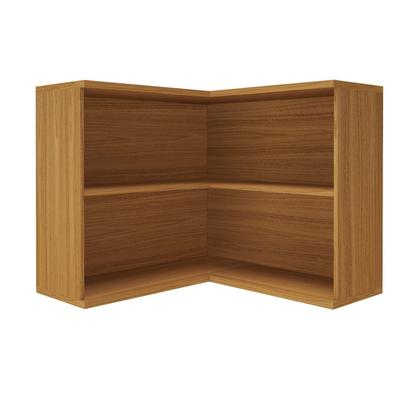 Imagem de Armário Aéreo de Canto Reto 2 Portas com Vidros Reflecta para Cozinha Modulada Madri