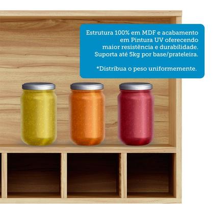 Imagem de Armário Aéreo de Cozinha 80cm com 1 Porta Basculante e Mini Adega 100% MDF Itália Espresso Móveis