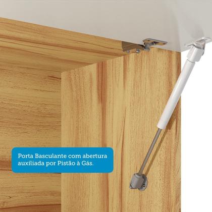 Imagem de Armário Aéreo de Cozinha 80cm com 1 Porta Basculante e Mini Adega 100% MDF Itália Espresso Móveis