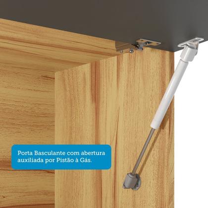 Imagem de Armário Aéreo de Cozinha 80cm com 1 Porta Basculante e Mini Adega 100% MDF Itália Espresso Móveis
