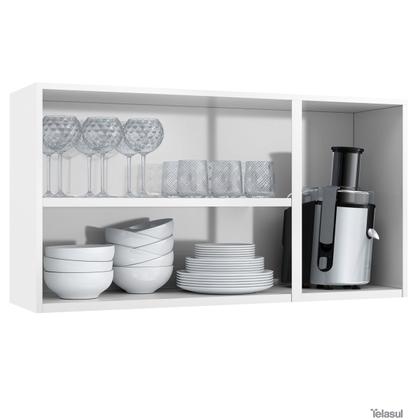 Imagem de Armário Aéreo de Cozinha em Aço Star New 3 Portas com Vidro Branco - Telasul