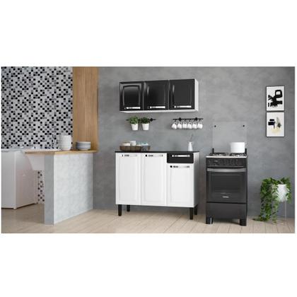 Imagem de Armário Aereo de cozinha Itatiaia Rose com 3 portas cor Preto - ARM-105