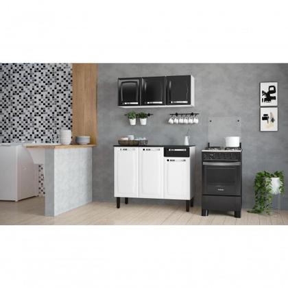 Imagem de Armário Aereo De Cozinha Itatiaia Rose Com 3 Portas Preto - Arm-105