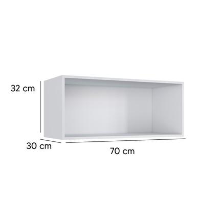 Imagem de Armário Aéreo de Cozinha Suspenso Sem Porta Multiuso Para Geladeira Moderno 70cm Nicho