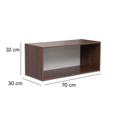 Imagem de Armário Aéreo de Cozinha Suspenso Sem Porta Multiuso Para Geladeira Moderno 70cm Nicho
