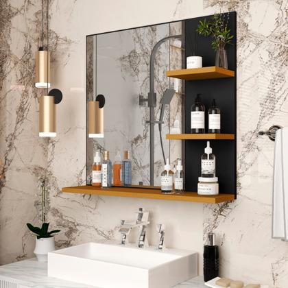 Imagem de Armário Aéreo Espelheira Armarinho para Banheiro com Espelho Genova Ajax