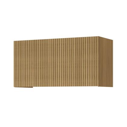 Imagem de Armário Aéreo Geladeira 1 Porta Basculante 80Cm Ripado 100% Mdf Rainha