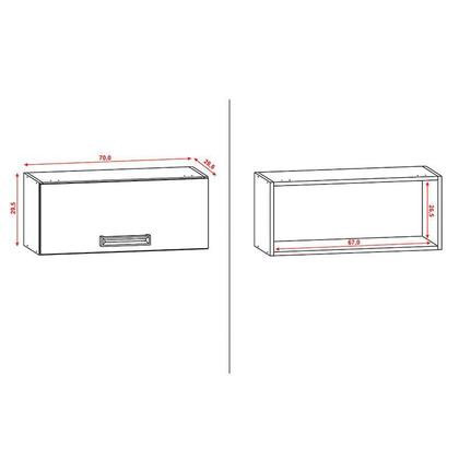 Imagem de Armário Aéreo Geladeira Ametista 70 cm Freijó Supremo - Kits Paraná