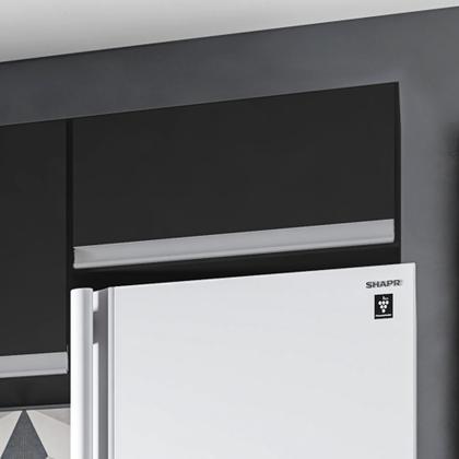 Imagem de Armário Aéreo Geladeira Andréia 60 cm Preto AJL