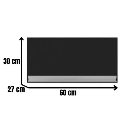 Imagem de Armário Aéreo Geladeira Andréia 60 cm Preto AJL