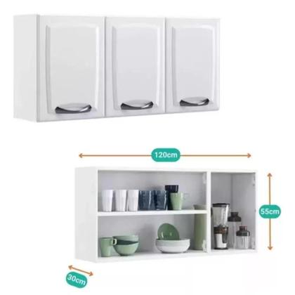 Imagem de Armário Aéreo Itatiaia New Premium 120cm 3 Portas