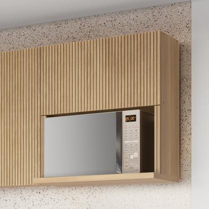 Imagem de Armário Aéreo Micro 1 Porta Basculante 70Cm Ripado 100% Mdf Rainha