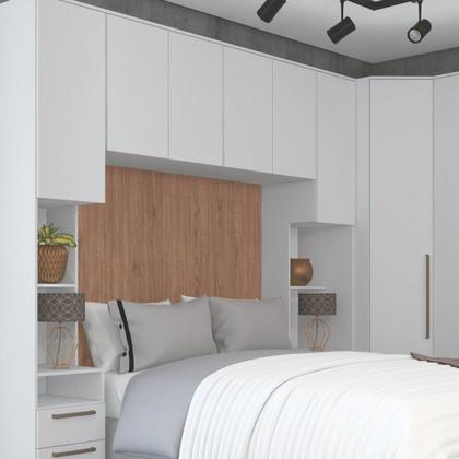 Imagem de Armário Aéreo Modulado Requinte com 2 Portas - Branco Line