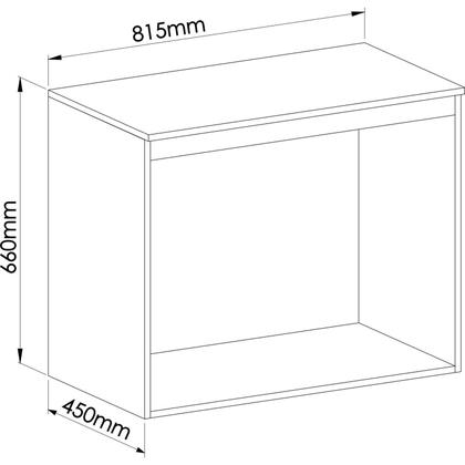 Imagem de Armário Aéreo Modulado Requinte com 2 Portas - Macadâmia/Branco Line