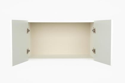 Imagem de Armario Aereo Multi Uso Duas Portas Para Lavanderia Geladeira em MDF Branco Alta Qualidade
