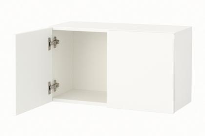 Imagem de Armario Aereo Multi Uso Duas Portas Para Lavanderia Geladeira em MDF Branco Alta Qualidade