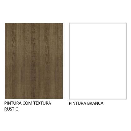 Imagem de Armário Aéreo Multiuso 120cm 2 Portas Rustic/Branco Agata Madesa