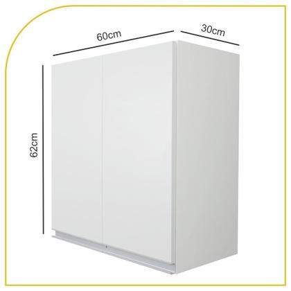 Imagem de Armário aéreo multiuso 60cm 2 portas 100% mdf