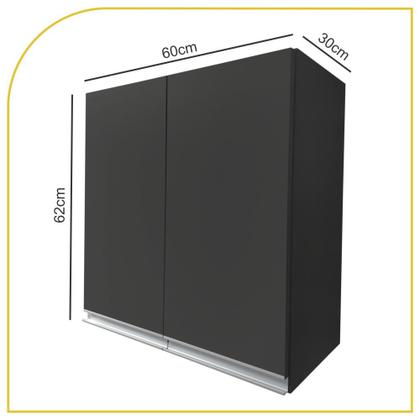 Imagem de Armário aéreo multiuso 60cm 2 portas 100% mdf