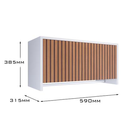 Imagem de Armário Aéreo Multiuso Delta Parede Suspenso Cabideiro Lavanderia Closet Quarto - Ripado