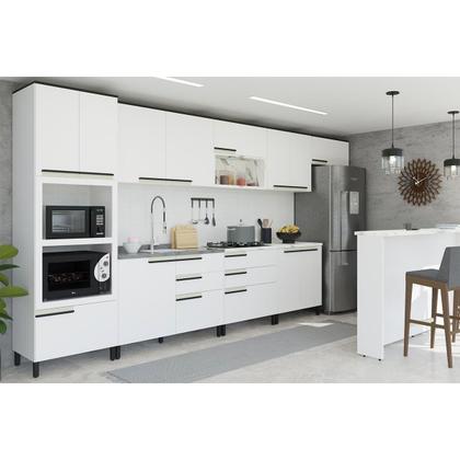 Imagem de Armário Aéreo p/ Cozinha Manhattan PH 3079 2 Portas Basculante 120cm Branco/Verde - Herval