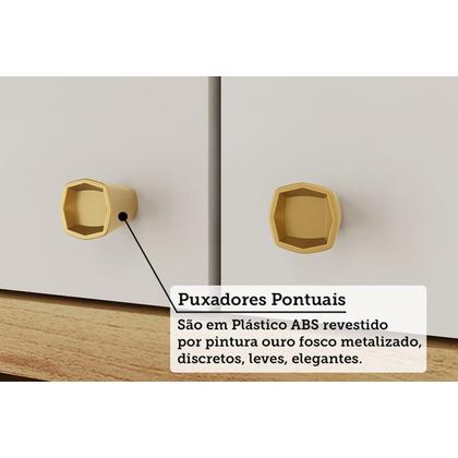 Imagem de Armário Aéreo p/ Cozinha Sauvignon c/ 2 Portas Ripadas 80cm Amendoa - Ronipa