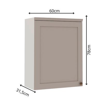 Imagem de Armário Aéreo para Cozinha 1 Porta Provençal Americano 100% Mdf Iluminata