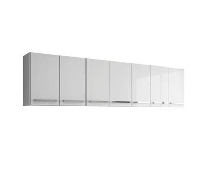 Imagem de Armario Aereo para Cozinha 7 Portas Branco Bangladesh Brienza Movelaria