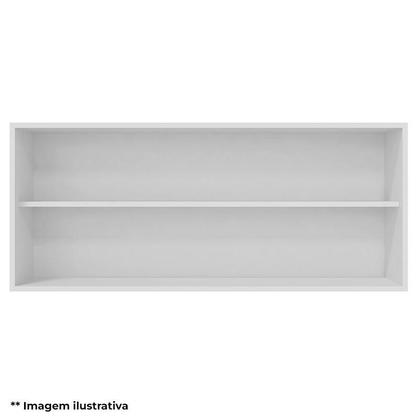 Imagem de Armário Aéreo para Cozinha Andréia 3 Portas Amêndoa Branco - AJL