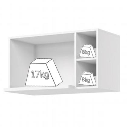 Imagem de Armario Aereo Para Microondas MDF 80 cm Americana C557 Branco Henn