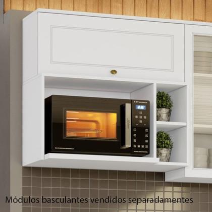Imagem de Armario Aereo Para Microondas MDF 80 cm Americana C557 Branco Henn