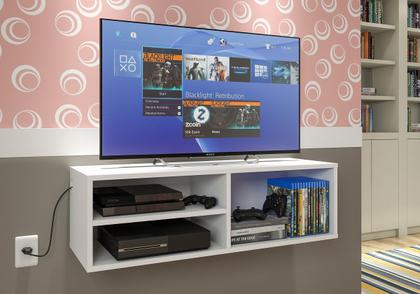Imagem de Armário Aéreo Rack Aparador  P/ Tv Parede Multiuso Sala