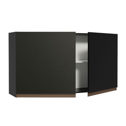 Imagem de Armário Aéreo Reims 120cm 2 Portas Preto Madesa