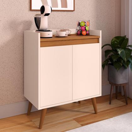 Imagem de Armário Aparador Buffet Cantinho Do Café 2 Portas Com Prateleira Off White