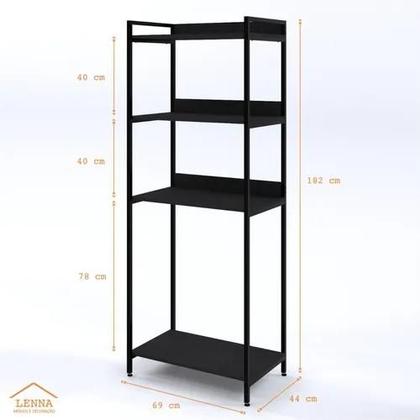 Imagem de Armário Aparador Para Cozinha Estilo Industrial, AÇO/MDF