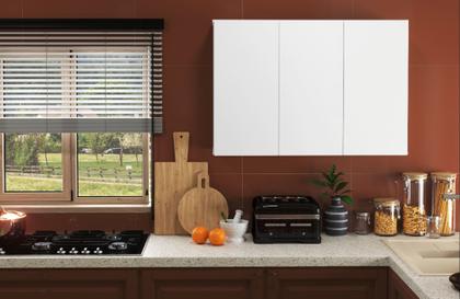 Imagem de Armario Armarinho Multiuso Suspenso Parede Servico Cozinha Lavanderia 3 Portas Cores Branco - EJ