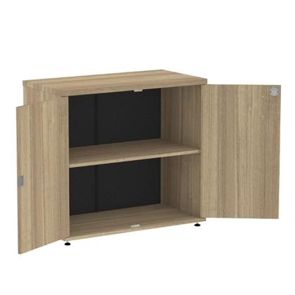 Imagem de Armário Baixo P25 Pandin 80 cm (largura) em MDP Cor Noce Naturalle com 2 Portas e Prateleira