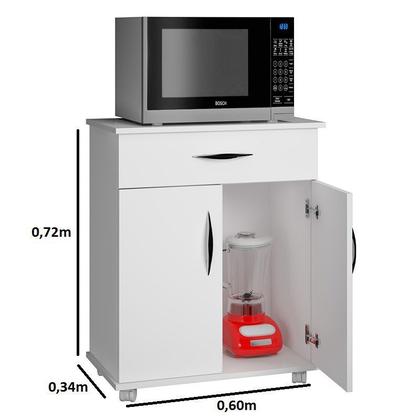 Imagem de Armário Balcão Cozinha Multiuso 2 Portas 1 Gaveta Microondas Bebedouro