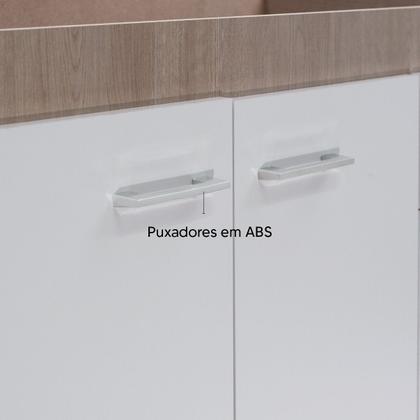 Imagem de Armário Balcão De Pia 120cm Cozinha 3 Portas 1 Gaveta Organizador Multiuso Espaçoso Sem Tampo