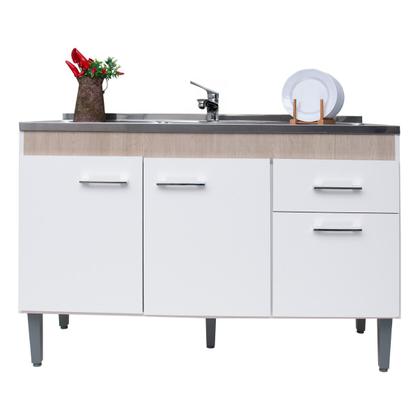 Imagem de Armário Balcão De Pia 120cm Cozinha 3 Portas 1 Gaveta Organizador Multiuso Espaçoso Sem Tampo