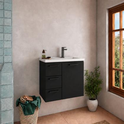 Imagem de Armario Bancada Aco Ameixa 60 Preto Montado - Cozimax