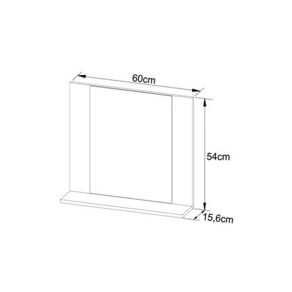 Imagem de Armário c/ Balcão Banheiro Suspenso BN3605 Cuba 60cm BN3600 e Espelho BN3610 Branco - Tecno Mobili