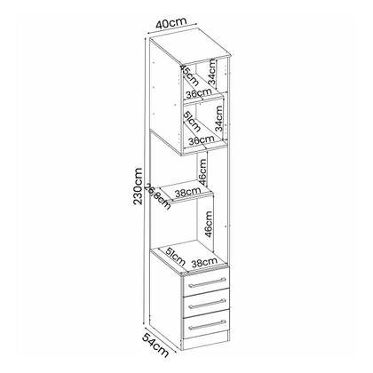 Imagem de Armario Cabeceira Com 1 Porta e 3 Gavetas Irlanda