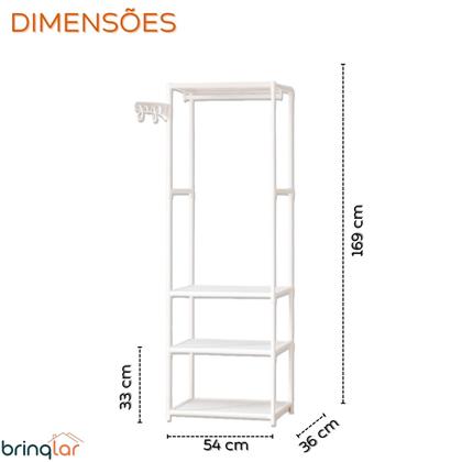 Imagem de Armário Cabideiro Prateleira Closet para Roupas