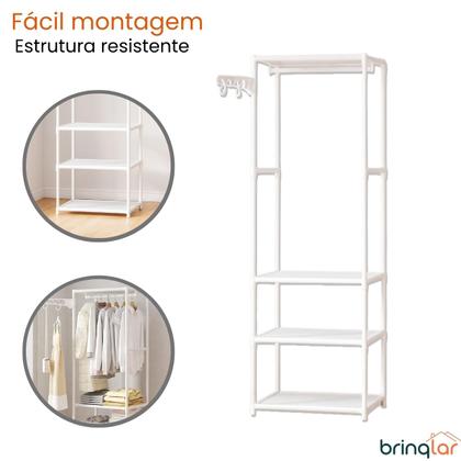 Imagem de Armário Cabideiro Prateleira Closet para Roupas