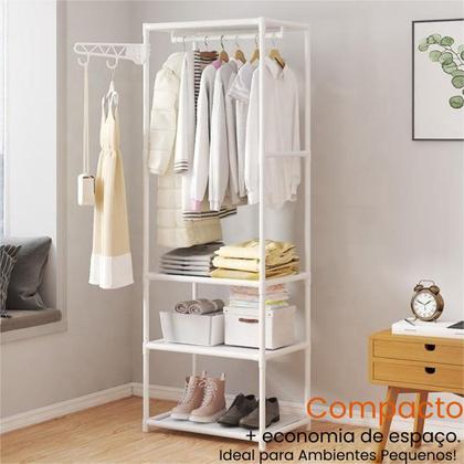 Imagem de Armário Cabideiro Prateleira Closet para Roupas