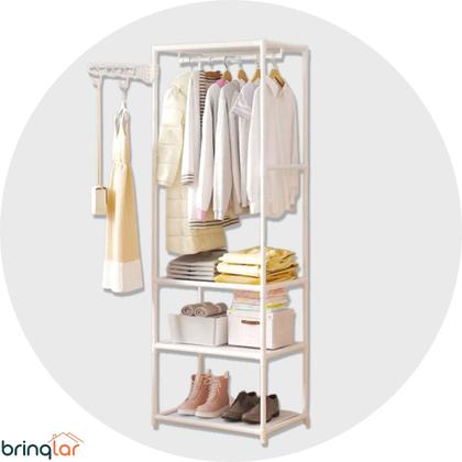 Imagem de Armário Cabideiro Prateleira Closet para Roupas